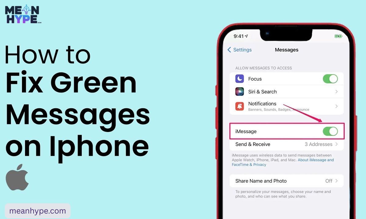 green text meaning on iPhone 
