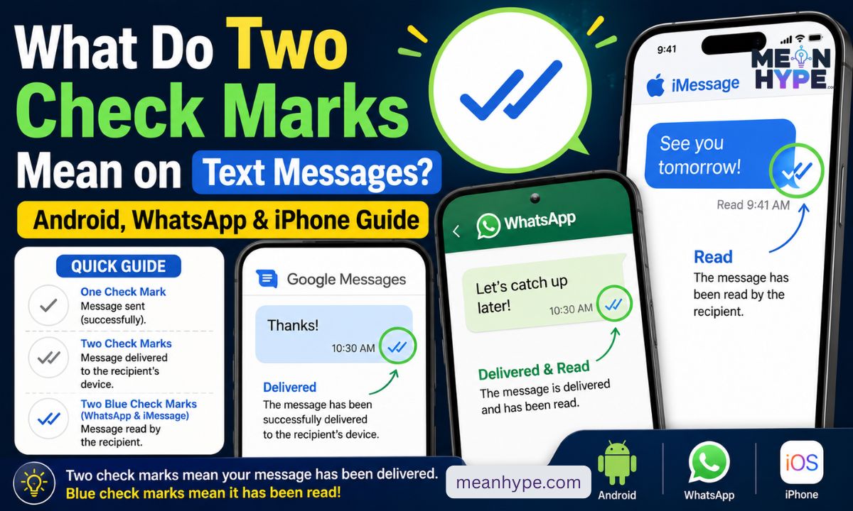 what does two check marks mean on a text messages