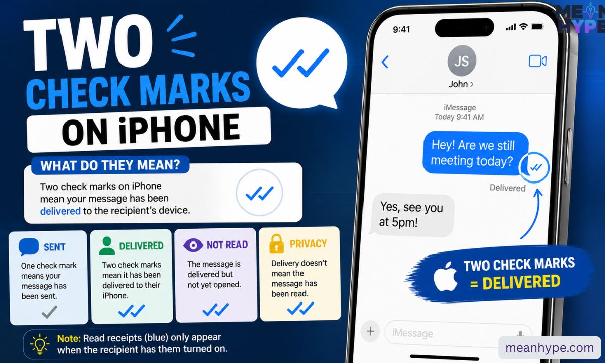 what does two check marks mean on a text messages