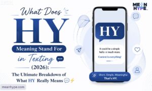 what does HY meaning stand for in texting