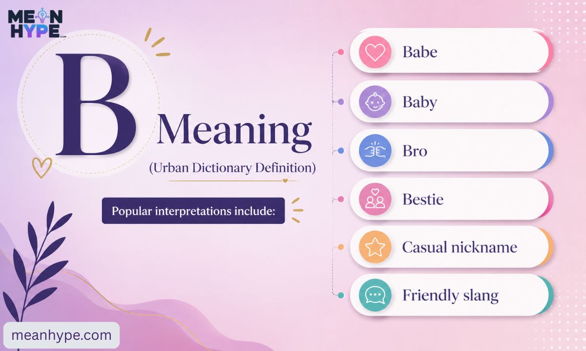 is someone calling you B in text