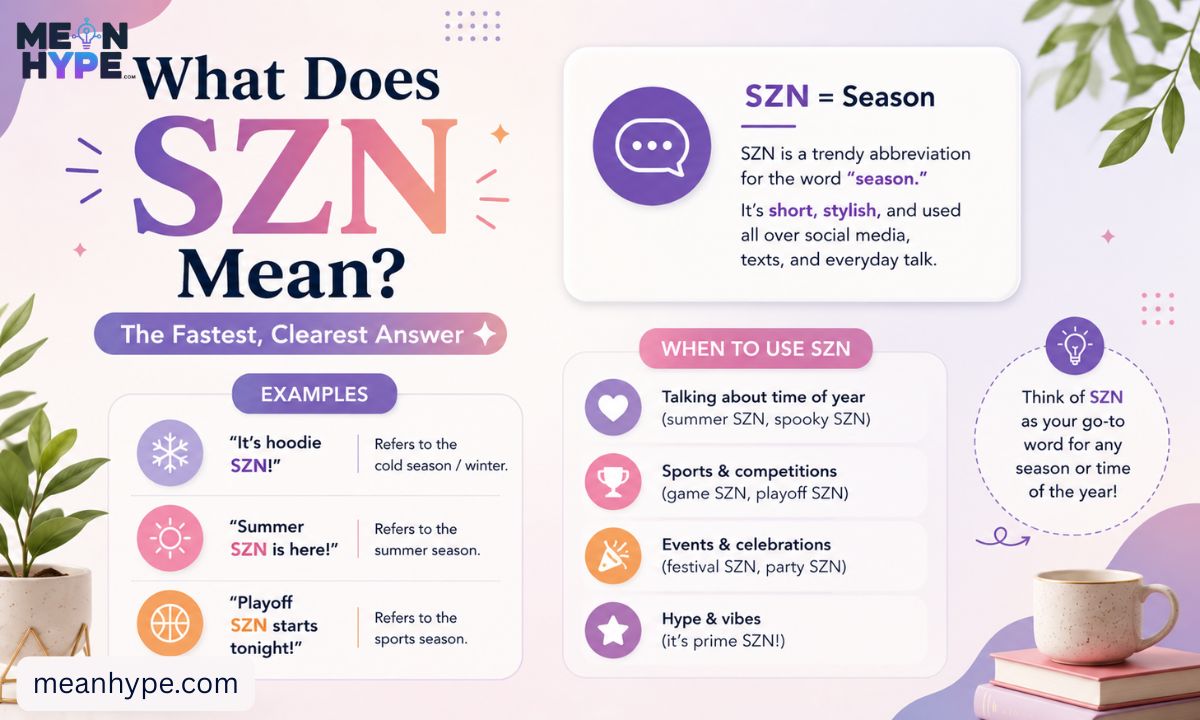SZN meaning in text