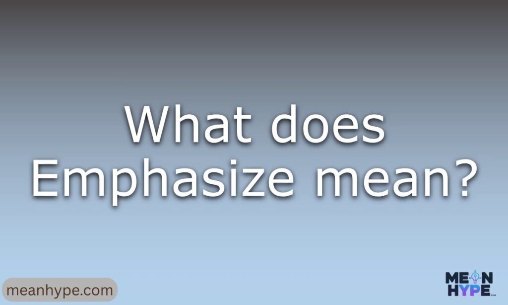 Emphasize Mean in text