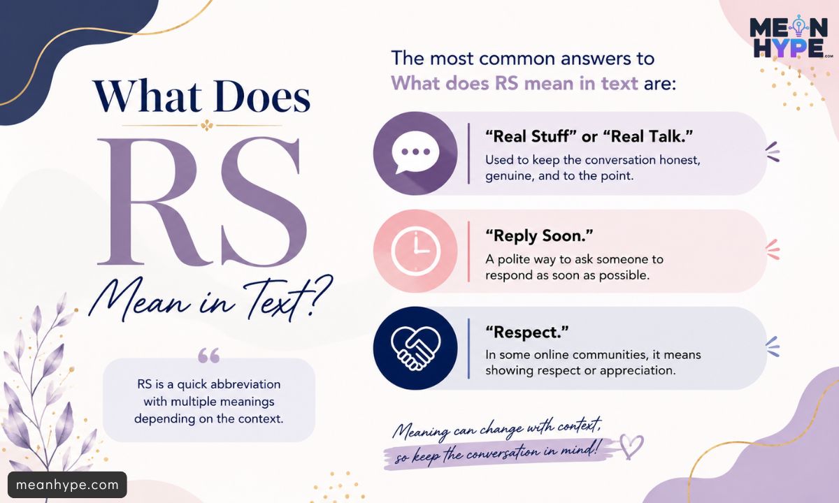 What Does RS mean in text