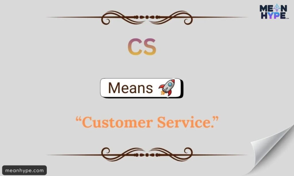 CS mean in text