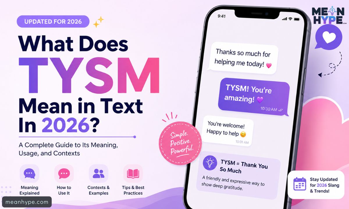 TYSM mean in text