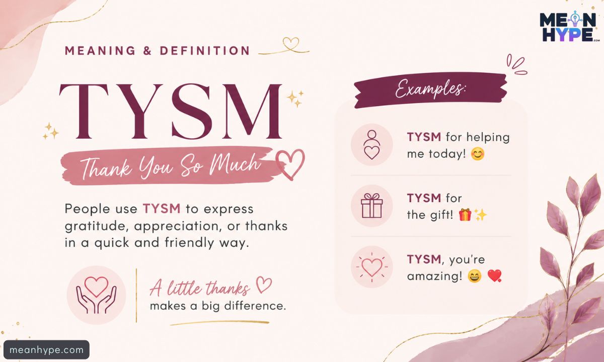 TYSM mean in text