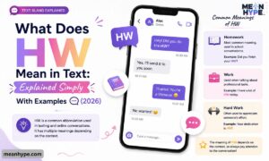 HW mean in text