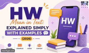 HW mean in text