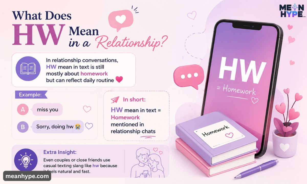 HW mean in text