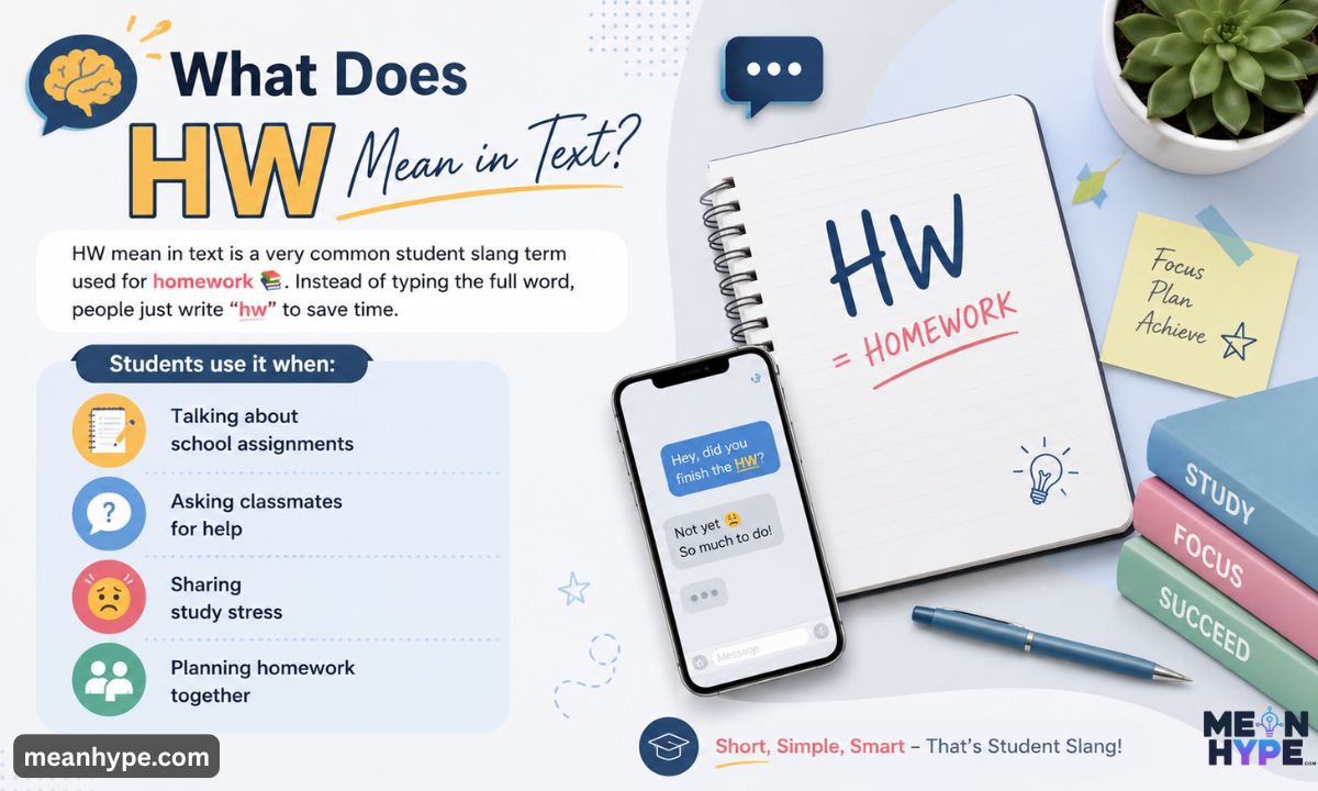 HW mean in text