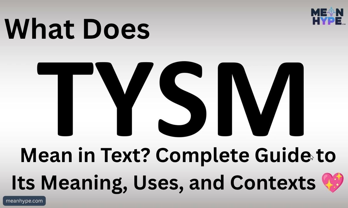 TYSM Mean in Text