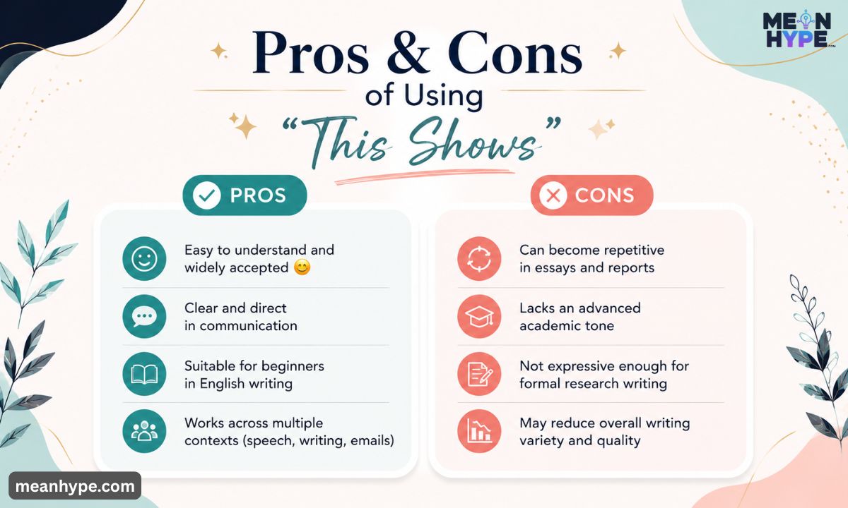 other ways to say this shows in an essay