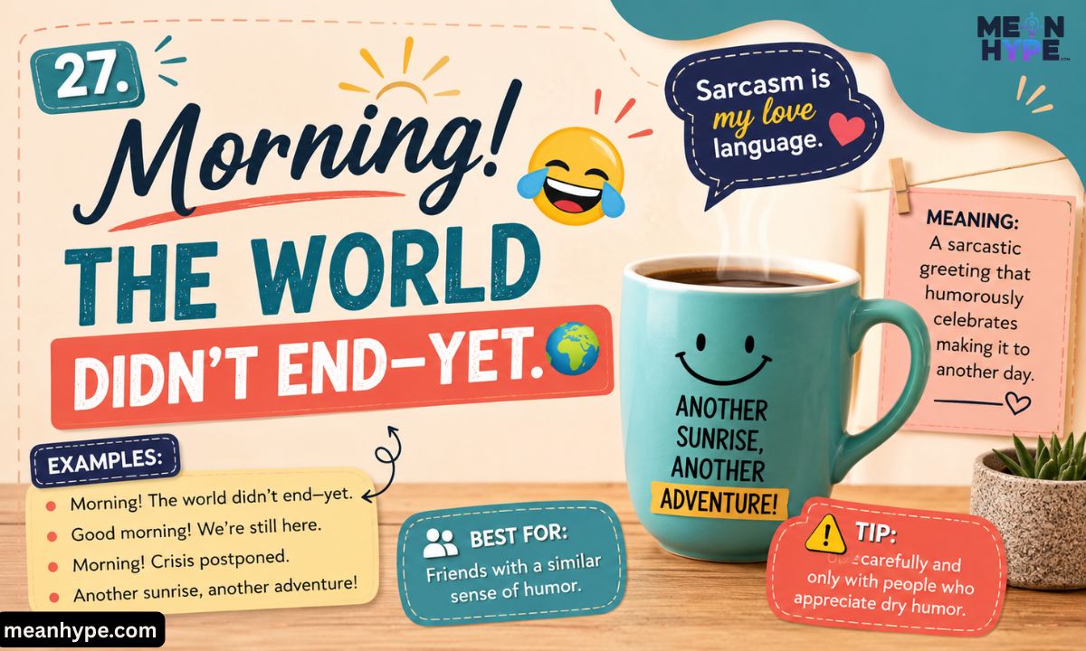 Funny and Unique Ways to say “Good Morning” are