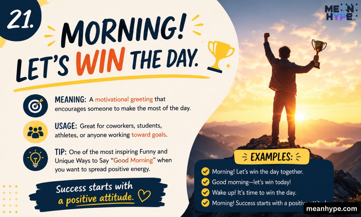 Funny and Unique Ways to say “Good Morning” are