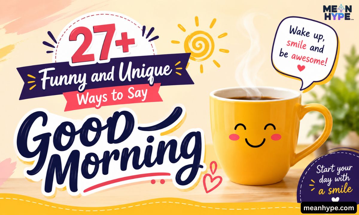 Funny and Unique Ways to say “Good Morning” are