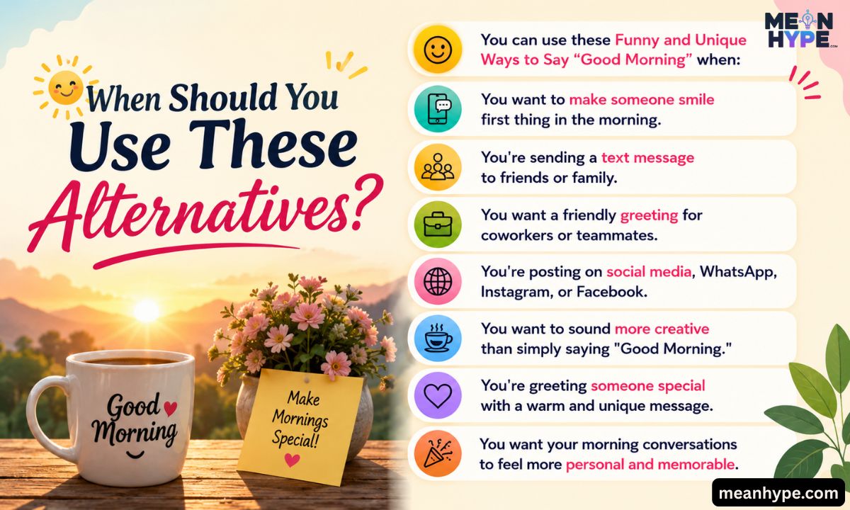 Funny and Unique Ways to say “Good Morning” are