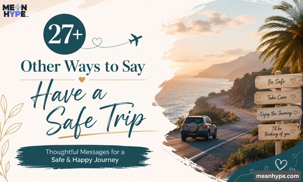 Other Ways to say "Have a Safe Trip"