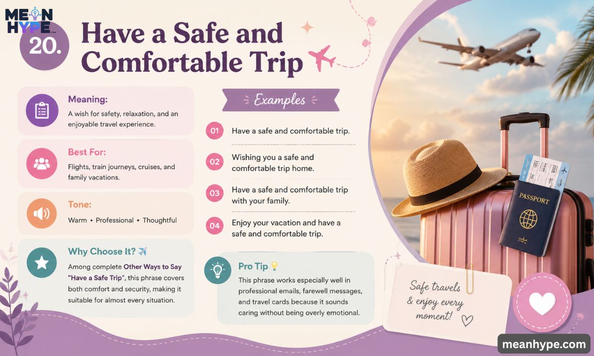 Other Ways to say "Have a Safe Trip"