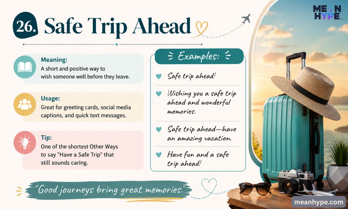 Other Ways to say "Have a Safe Trip"