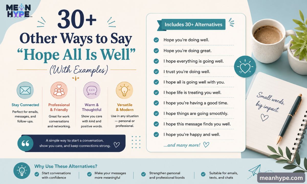 Other Ways to Say “Hope All Is Well”