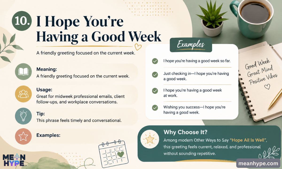 Other Ways to Say “Hope All Is Well”