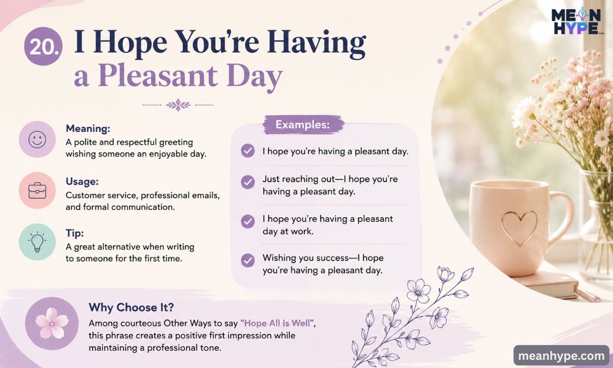 Other Ways to Say “Hope All Is Well”