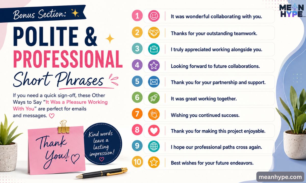 Other Ways to Say “It Was a Pleasure Working With You”