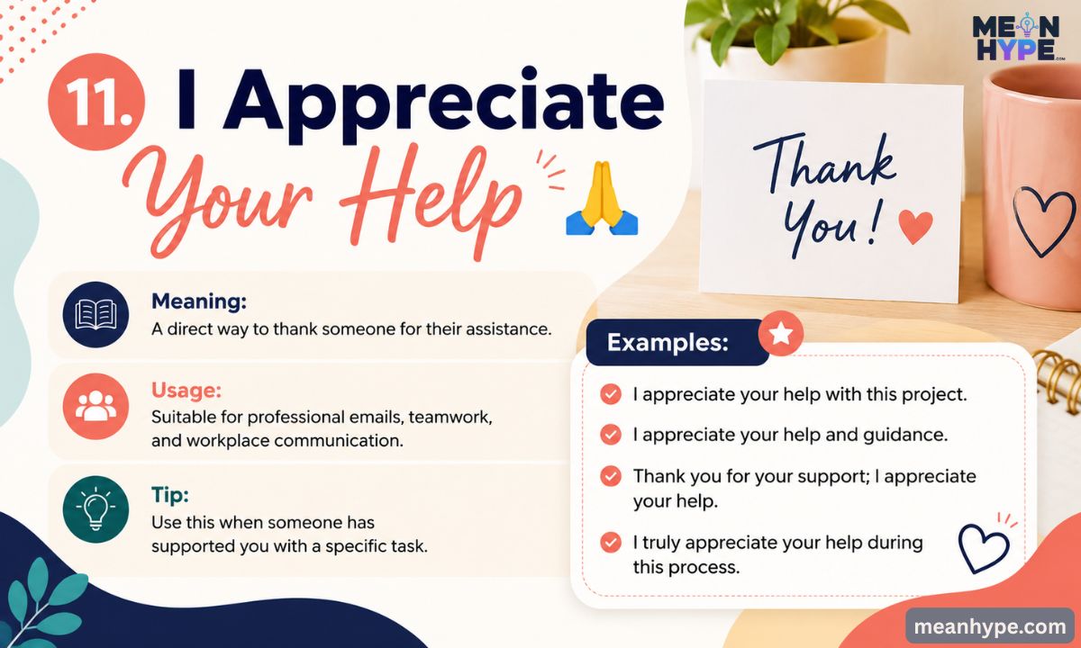 Other Ways to Say “I Appreciate It”