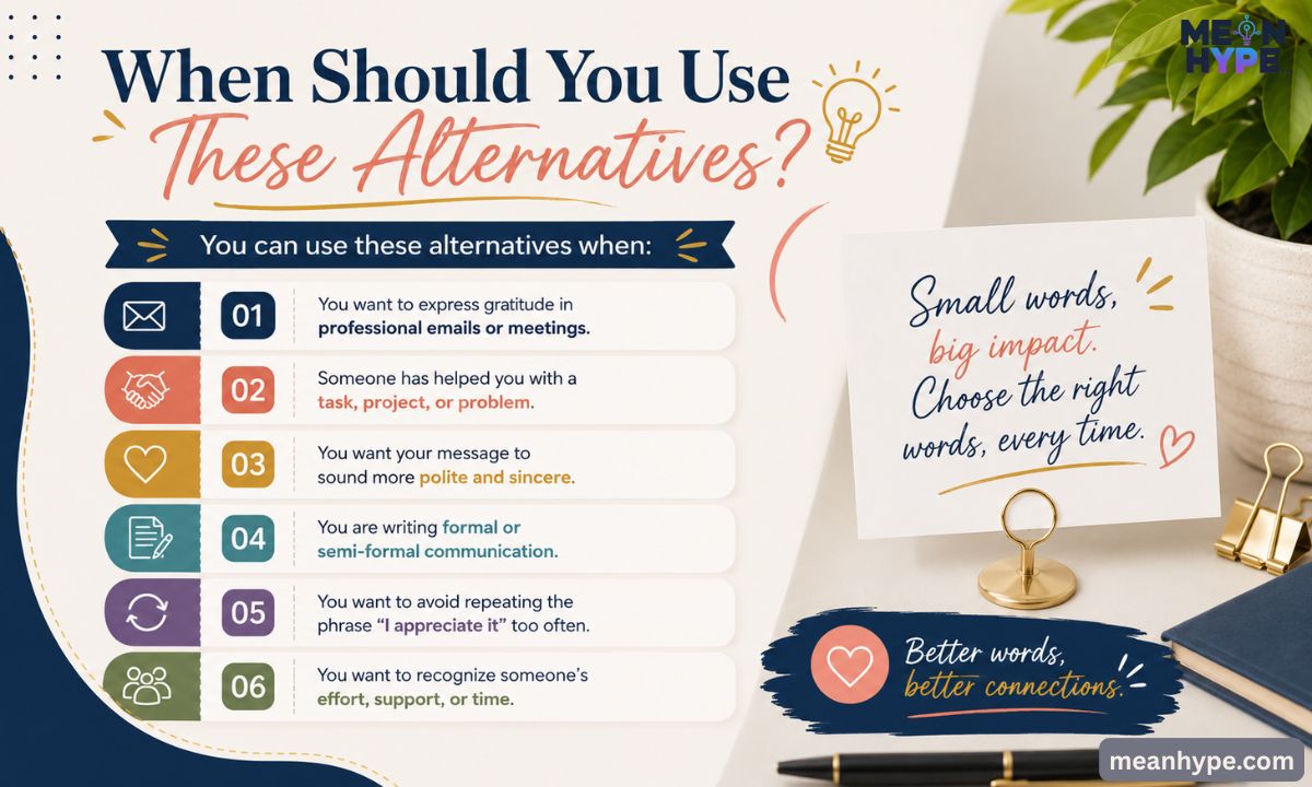 Other Ways to Say “I Appreciate It”