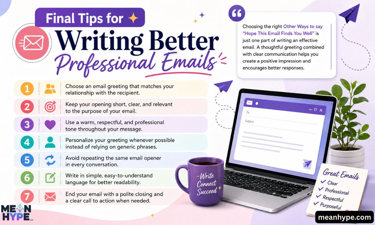 Other Ways to say “Hope This Email Finds You Well”