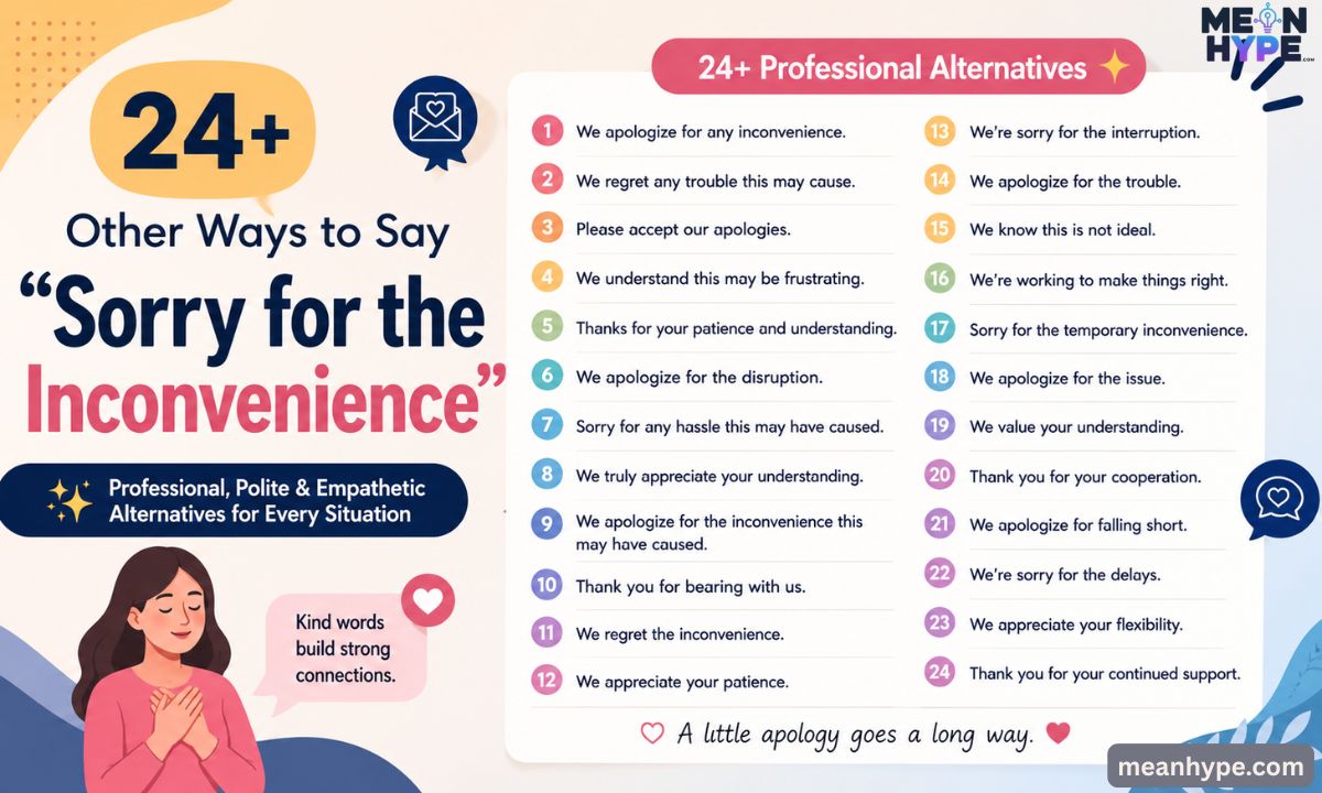 Other Ways to Say “Sorry for the Inconvenience”