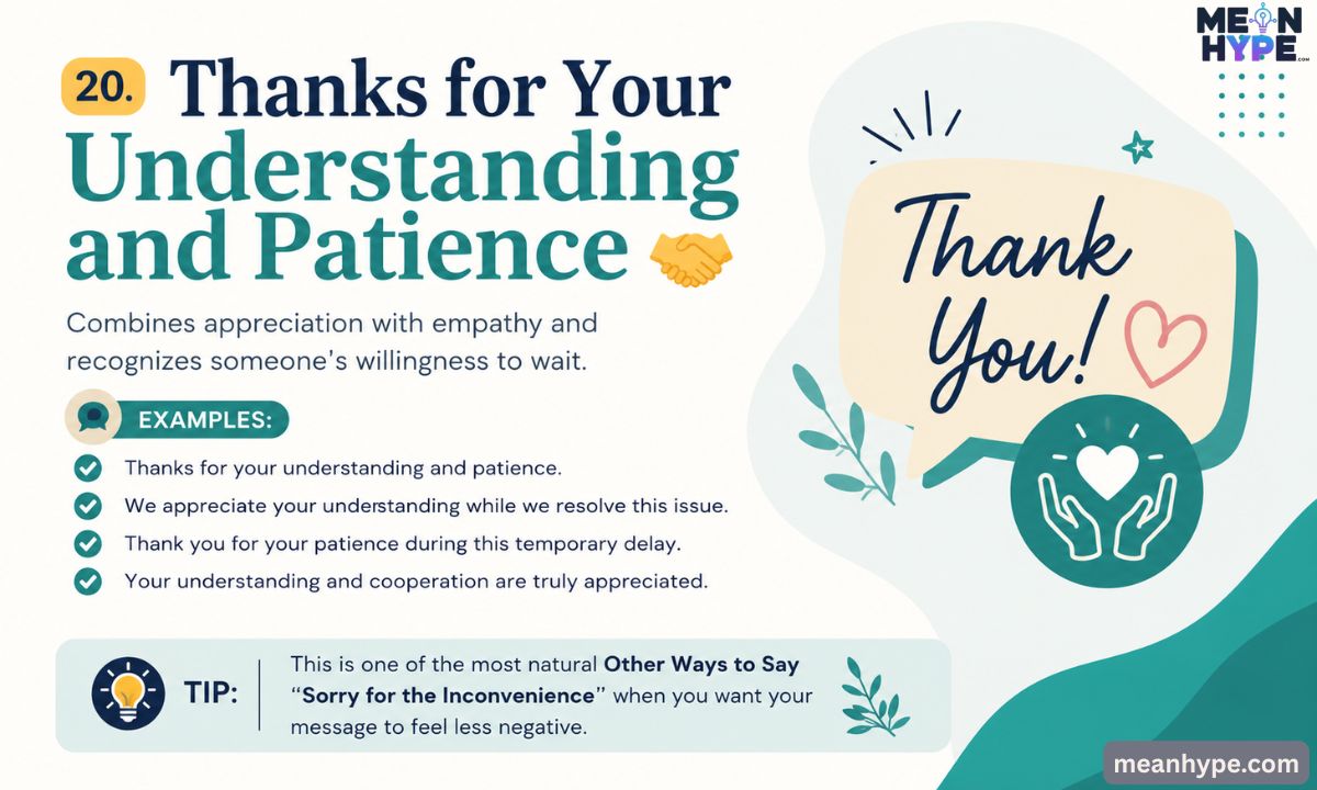 Other Ways to Say “Sorry for the Inconvenience”