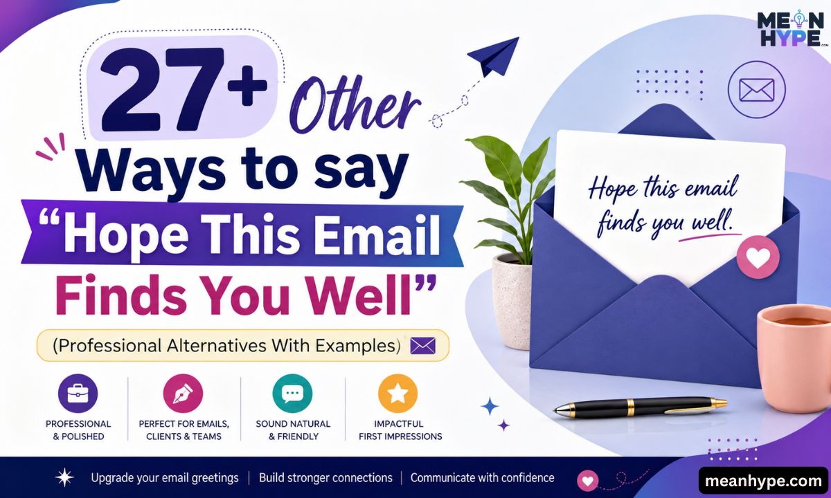 Other Ways to say “Hope This Email Finds You Well”