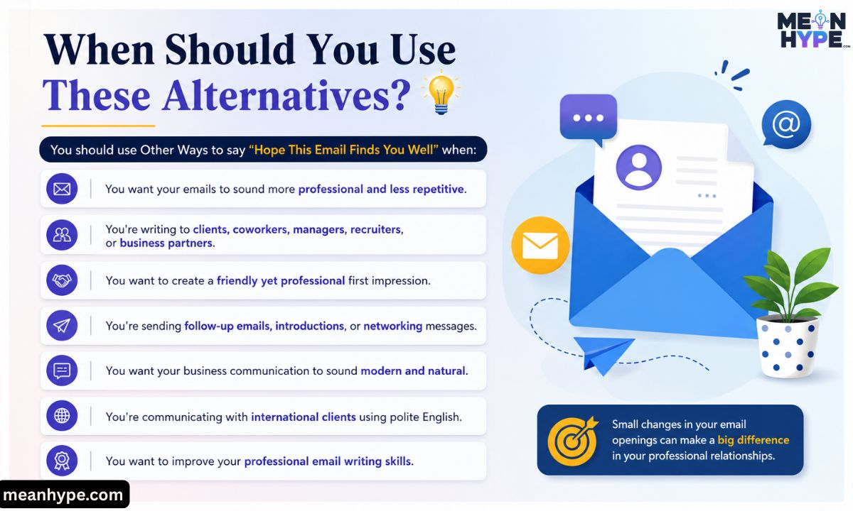 Other Ways to say “Hope This Email Finds You Well”