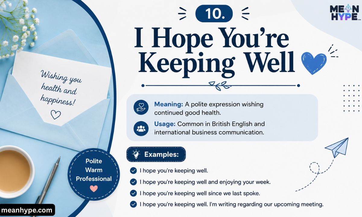 Other Ways to say “Hope This Email Finds You Well”