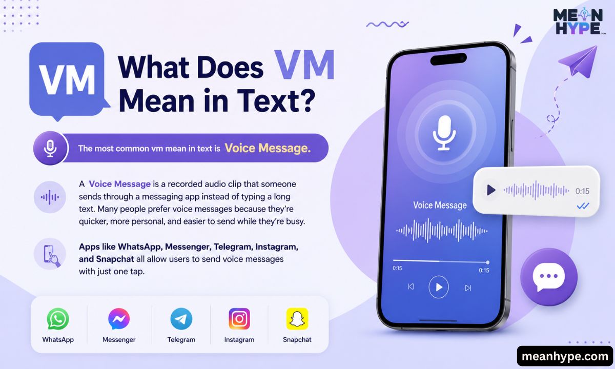 vm mean in text