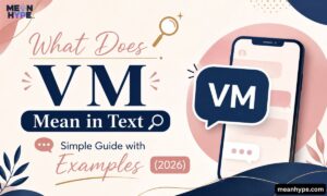 vm mean in text