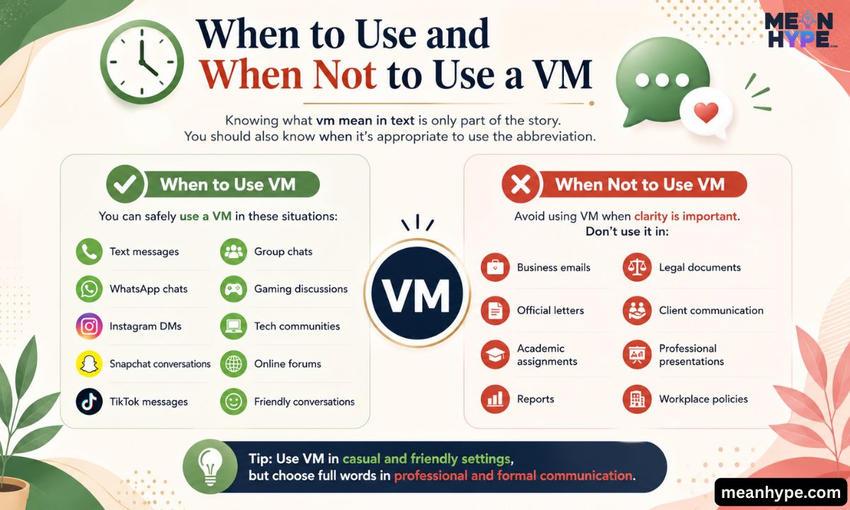 vm mean in text