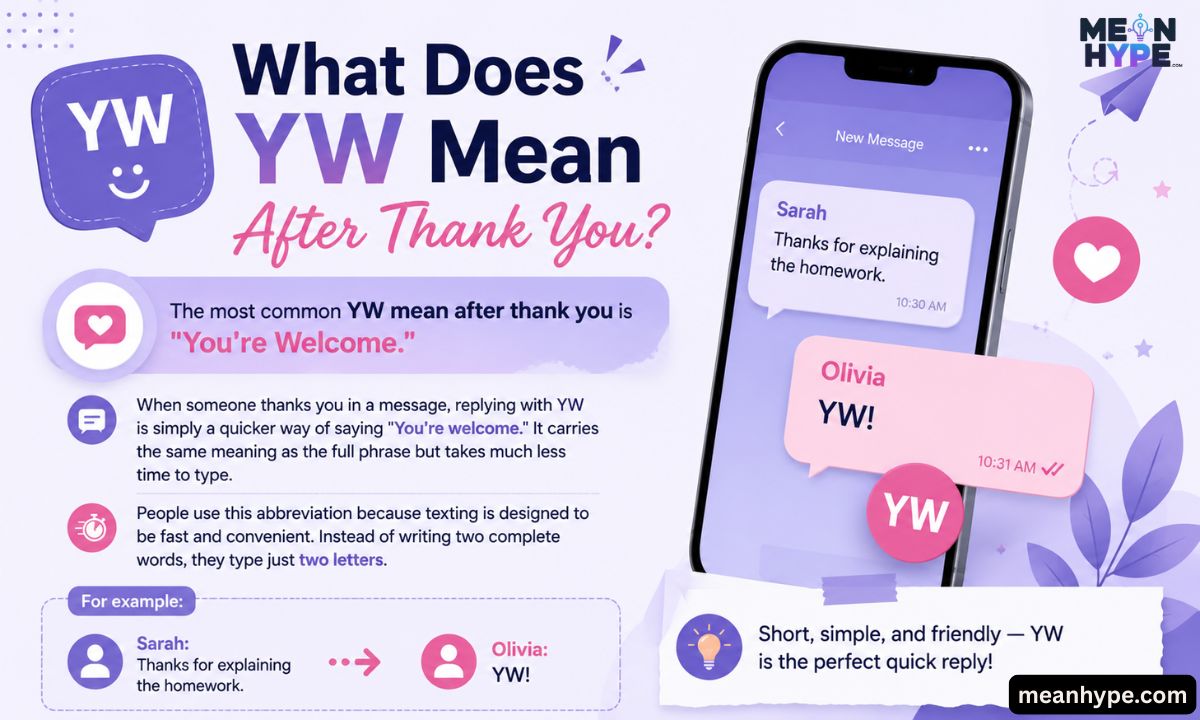 YW mean after thank you