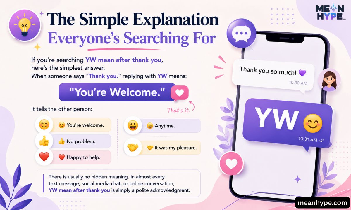 YW mean after thank you