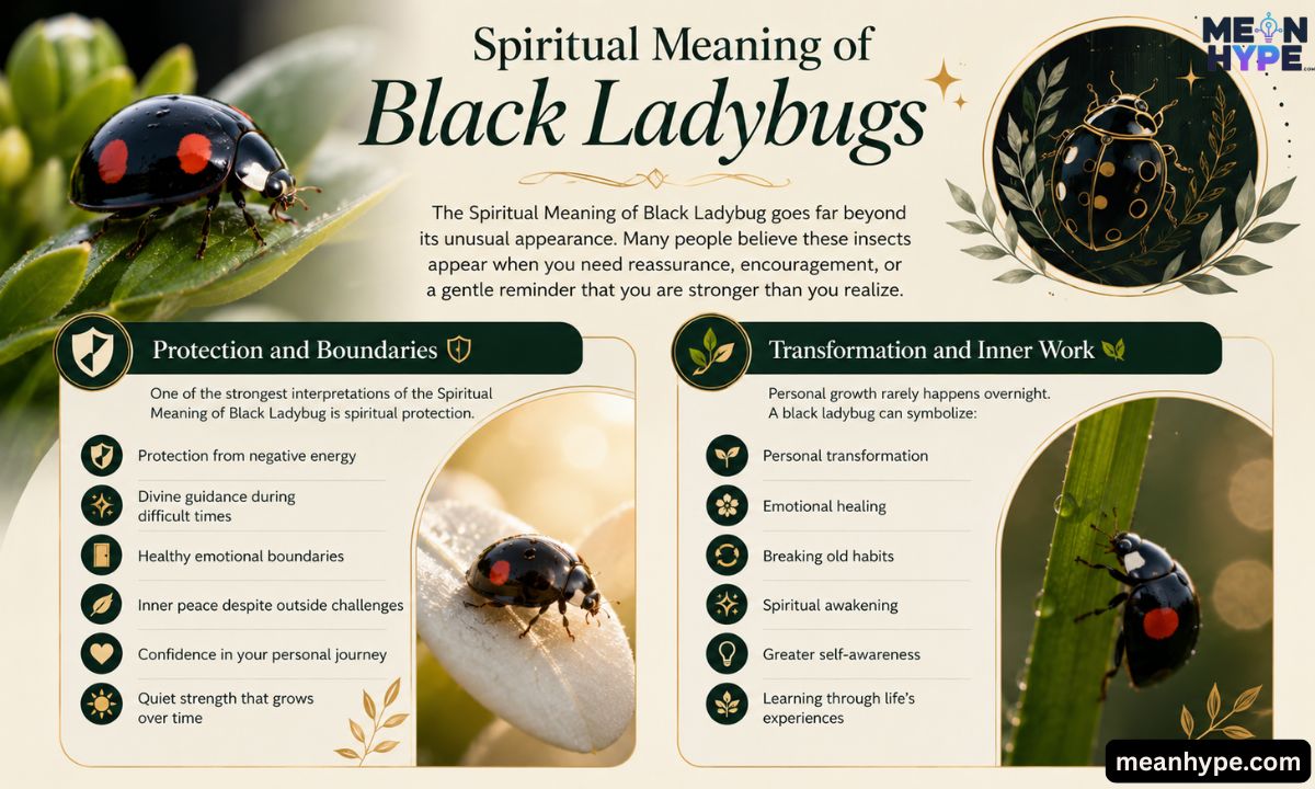 Spiritual Meaning of black ladybug
