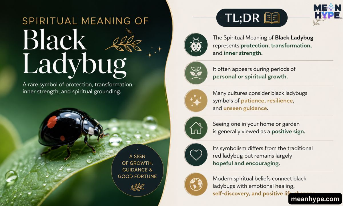 Spiritual Meaning of black ladybug
