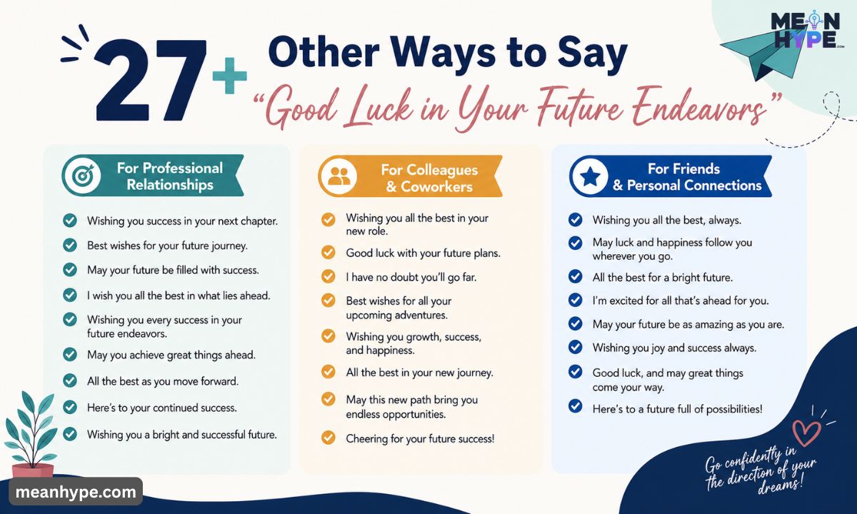 Professional Ways to Say “Good Luck in Your Future Endeavors”