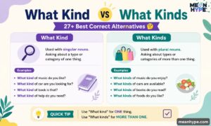 what kind vs what kinds