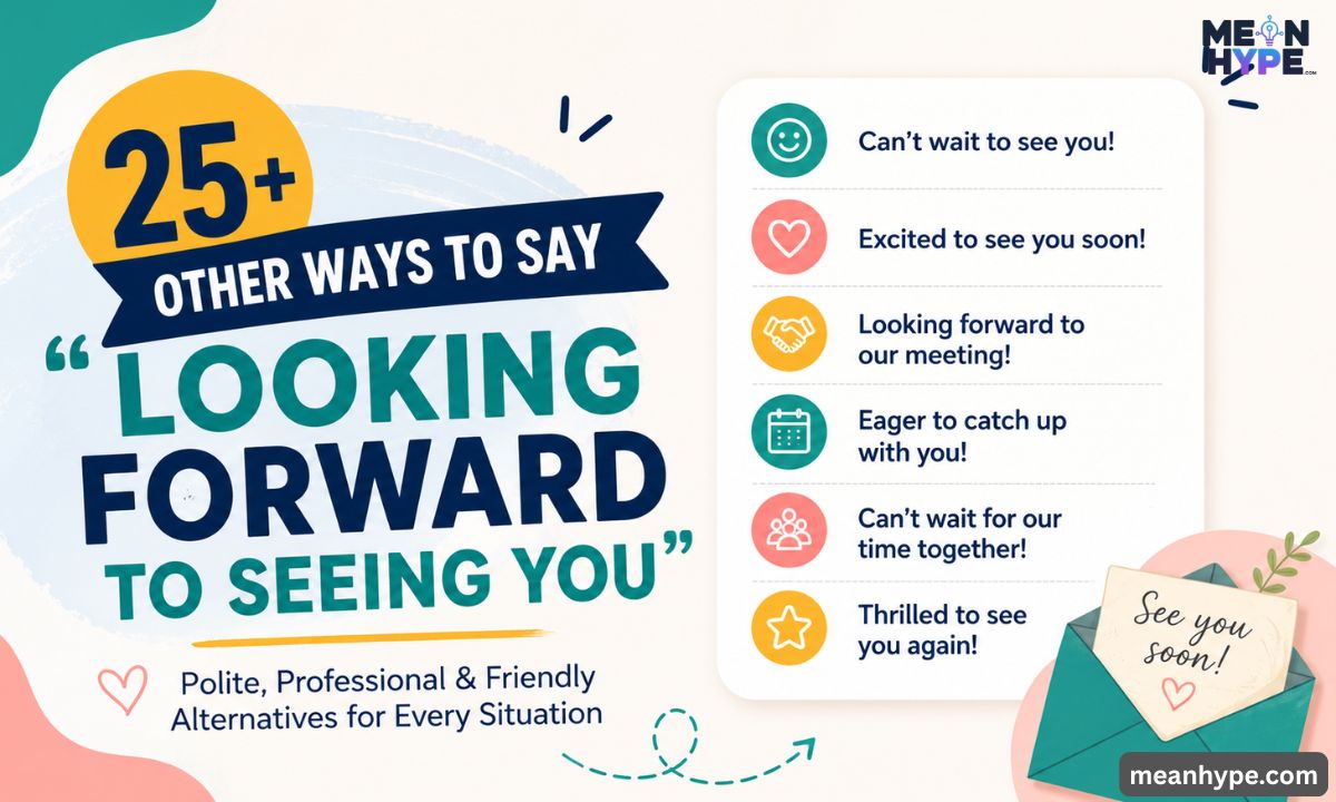 Other Ways to say "Looking Forward to Seeing You"