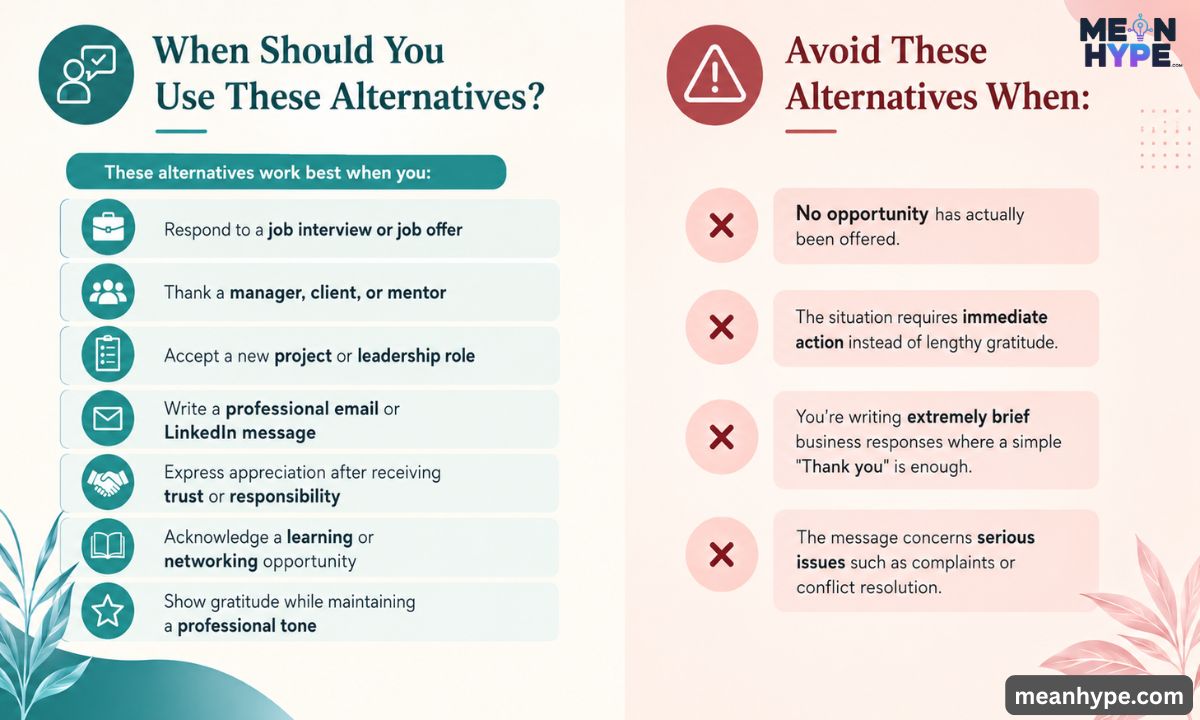 Other Ways to Say "Thank You for the Opportunity"