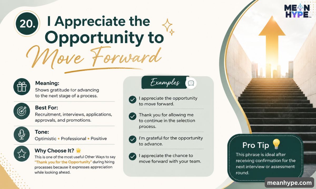 Other Ways to Say "Thank You for the Opportunity"